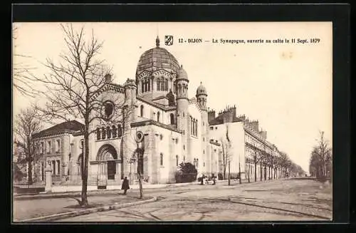 AK Dijon, La Synagogue, ouverte au culte le 11 Sept. 1879, Synagoge