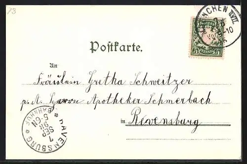 AK München, Karlsplatz mit Strassenbahn