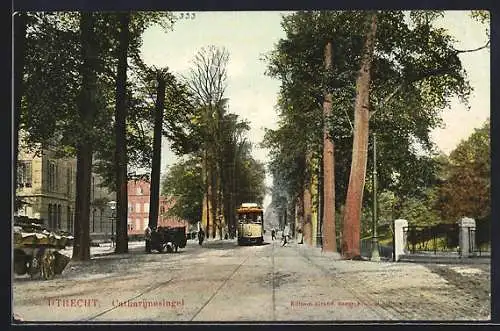 AK Utrecht, Catharijneesingel, Strassenbahn