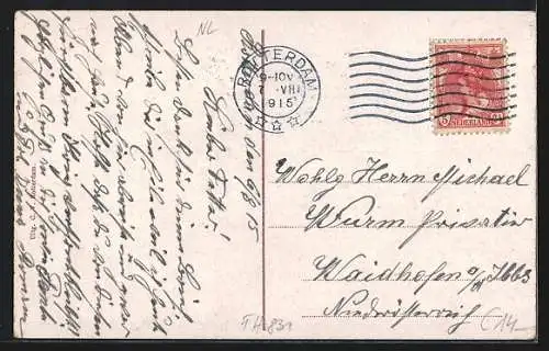 AK Rotterdam, Zuid-Blaak, Strassenbahn