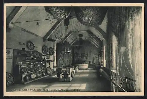 AK München, Deutsches Museum, Saal Ballonteile