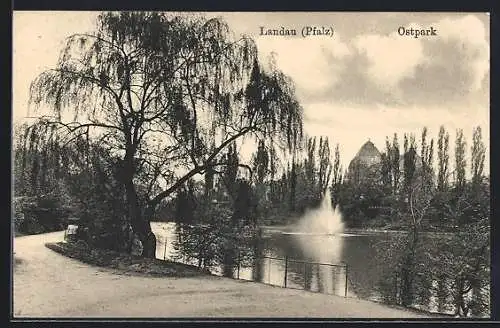 AK Landau /Pfalz, Im Ostpark