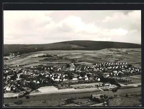 AK Lippoldsberg /Weserbergland, Gesamtansicht vom Berg aus