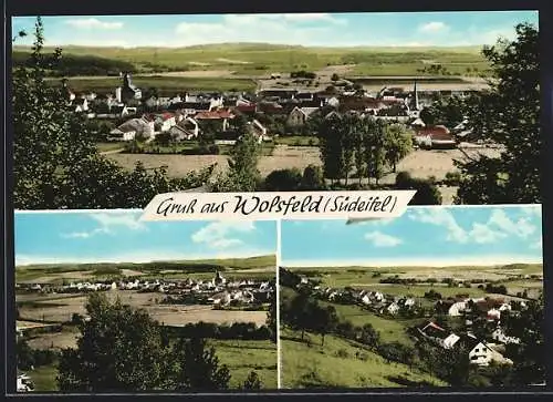 AK Wolsfeld /Südeifel, Ortsansicht aus verschiedenen Perspektiven