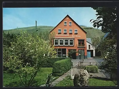 AK Kinheim /Mosel, Hotel-Restaurant zur Burg Herden, Moselstrasse