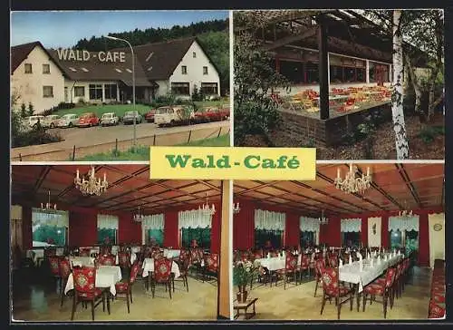 AK Bonn-Holzlar, Hotel-Restaurant Wald-Cafe, Am Rehsprung, Innenansichten