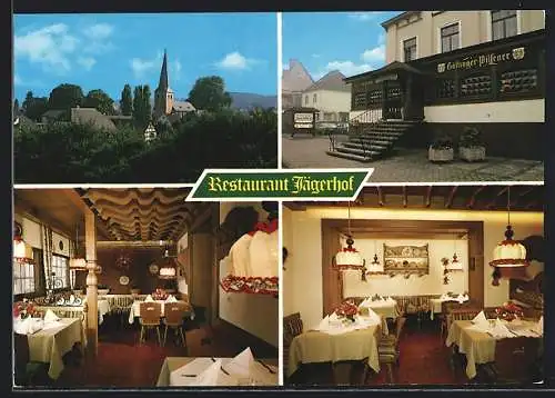 AK Lohmar, Restaurant Jägerhof W. u. E. Schwamborn, Hauptstrasse 35, Innenansichten