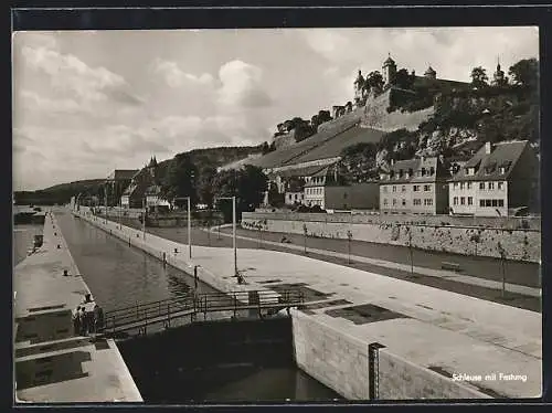 AK Würzburg, Schleuse mit Festung