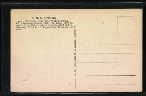AK Kleiner Kreuzer SMS Stralsund
