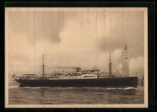 AK Passagierschiff M.N. Filippo Grimani vor Venedig