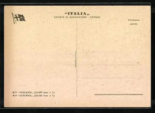 AK Passagierschiff Vulcania in voller Fahrt