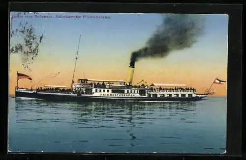 AK Salondampfer Friedrichshafen auf dem Bodensee