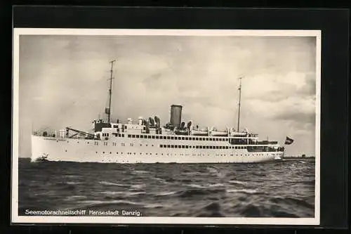 AK Seemotorschnellschiff Hansestadt Danzig auf See