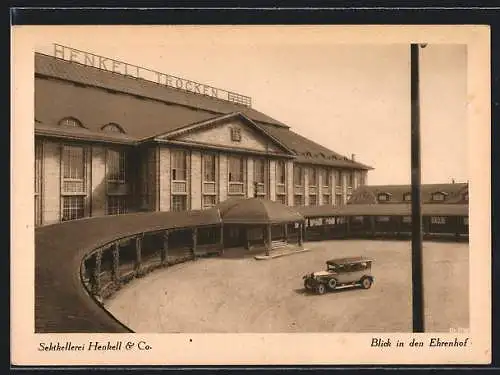 AK Wiesbaden-Biebrich, Sektkellerei Henkell & Co, Blick in den Ehrenhof