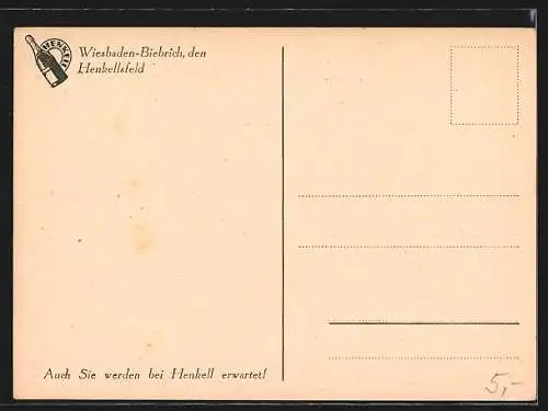 AK Wiesbaden-Biebrich, Sektkellerei Henkell & Co, Blick in den Ehrenhof