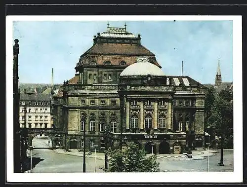 AK Chemnitz, Opernhaus aus der Vogelschau