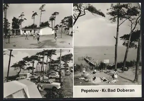 AK Pepelow /Bad Doberan, Kinderferienlager, Zeltplatz, Strand