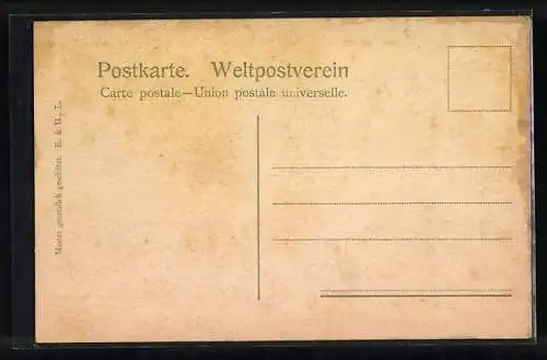 Holzbrand-Imitations-AK Ostergrusskarte, Blumenstrauss mit weissen Blumen