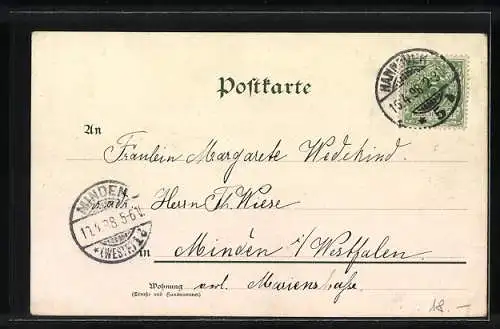 AK Osterhasen mit riesigem Osterei auf einer Wiese