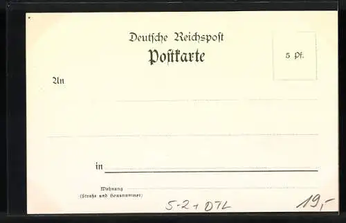 Künstler-AK Karlsruhe, Frau mit Fahrrad, Kutsche, Spaziergänger im Jugendstil