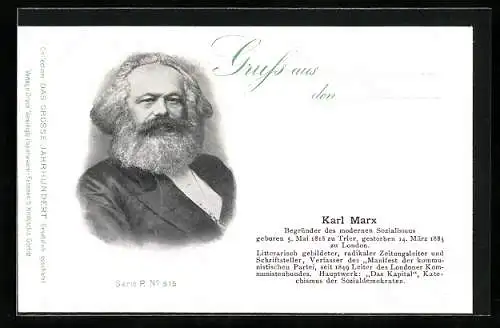 AK Charles Darwin, Englischer Naturforscher