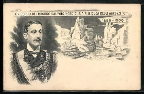 AK Ritorno dal Polo Nord di S.A.R. Il Duca degli Abruzzi 1898-1900