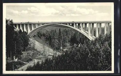 AK Hermsdorf i. Thür., Reichsautobahn Teufelstalbrücke