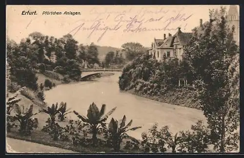 AK Erfurt, Pförtchen-Anlagen mit Brücke