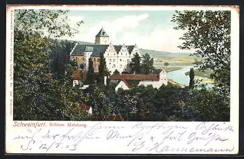 AK Schonungen, Sicht auf Schloss Mainberg