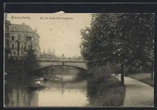 AK Braunschweig, Bei der Kaiser Wilhelmsbrücke