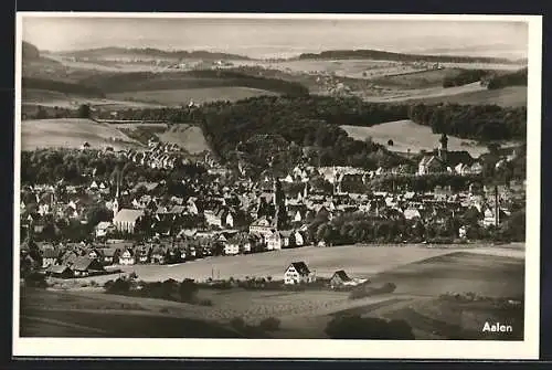 AK Aalen, Teilansicht mit Kirche