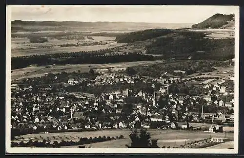 AK Aalen in Württbg., Fliegeraufnahme der gesamten Stadt