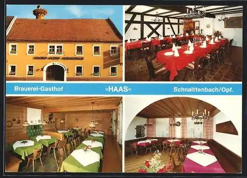 AK Schnaittenbach /Opf., Brauerei-Gasthof Haas, Hauptstrasse 20, Innenansichten