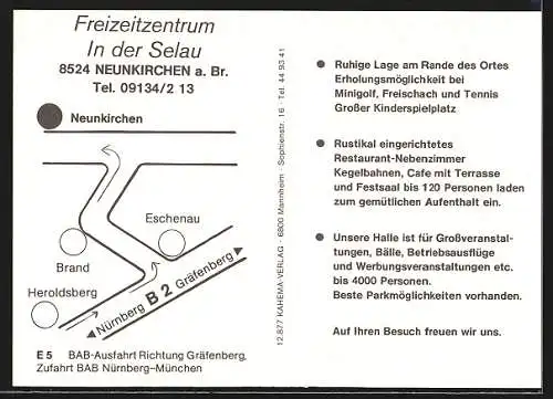 AK Neunkirchen a. Br., Freizeitzentrum in der Selau mit Restaurant und Minigolfanlage