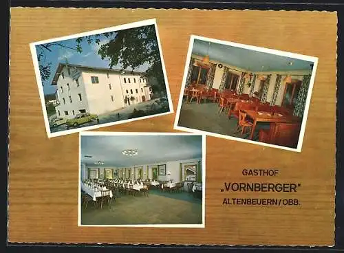 AK Altenbeuern /Obb., Gasthof Vornberger mit Innenansicht