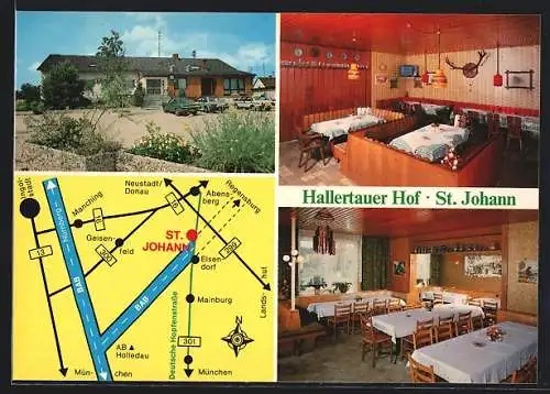 AK St. Johann /Niederbayern, Gasthaus Hallertauer Hof, Schneiderweg 4