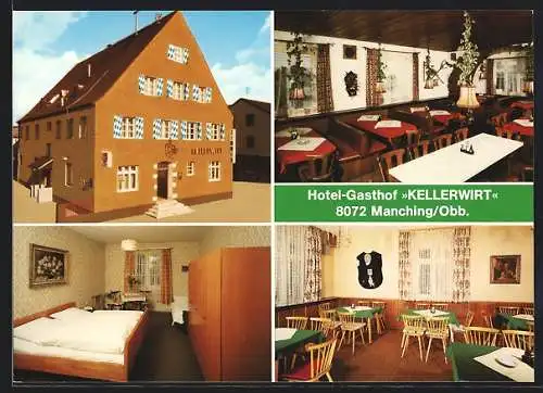 AK Manching /Obb., Hotel-Gasthof Kellerwirt, Inh. Georg Schreinhardt