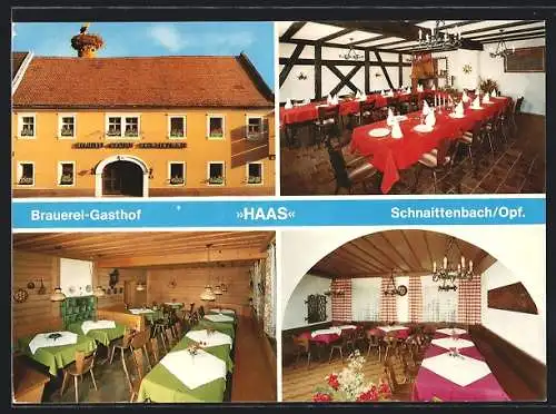 AK Schnaittenbach /Opf., Brauerei-Gasthof Haas, Hauptstrasse 20, Innenansichten