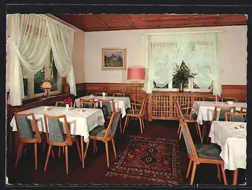 AK Bad Krozingen, Hotel Garni, Bes. Fam. Emil Reber, an der Nepomukbrücke