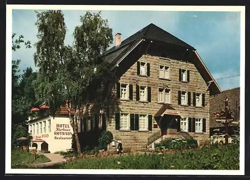 AK Rothaus / Schwarzwald, Hotel-Kurhaus Rothaus