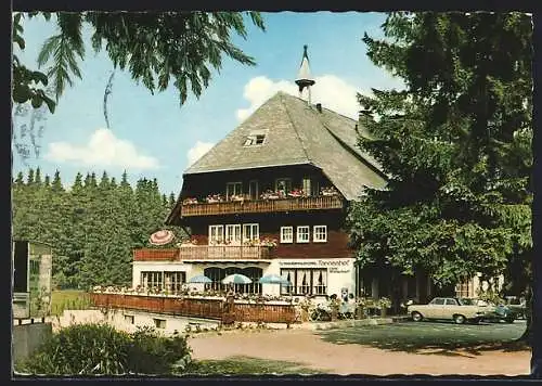 AK Rothaus / bad. Schwarzwald, Schwarzwald-Hotel Tannenhof mit Restaurant