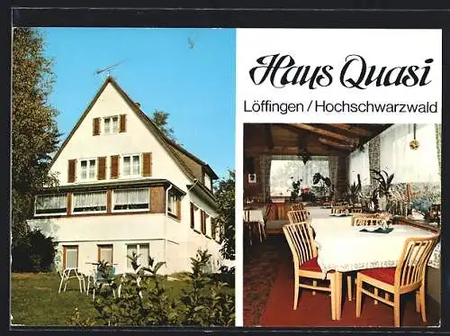 AK Löffingen /Hochschwarzwald, Hotel Haus Quasi, Gartenstrasse 22