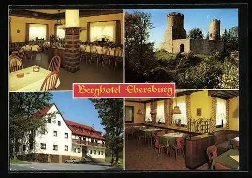 AK Poppenhausen /Rhön, Berghotel Ebersburg, Bes. Herbert Mihm