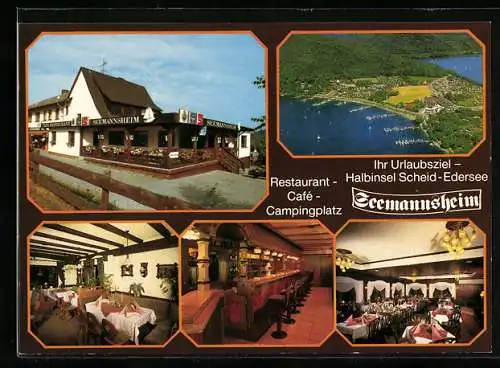 AK Waldeck-Scheid / Edersee, Restaurant-Café Seemannsheim, Bes. W. und Ch. Höhle