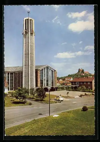 AK Petersberg / Fulda, Rabanus-Maurus-Kirche und St. Peterskirche