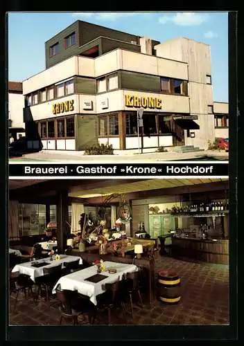 AK Hochdorf / Nagold, Brauerei Gasthof Krone, Bes. Fam. Stehr