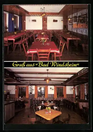 AK Bad Windsheim, Gasthof Goldener Schwan, Rothenburger Strasse 5, Bes. Fam. Hönika