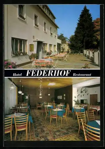 AK Auerbach /Opf., Hotel-Restaurant Federhof, Aussen- und Innenansicht