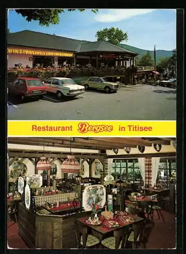 AK Titisee /Schwarzwald, Restaurant Bergsee, Bes. Hubert Oberle, Aussen- und Innenansicht