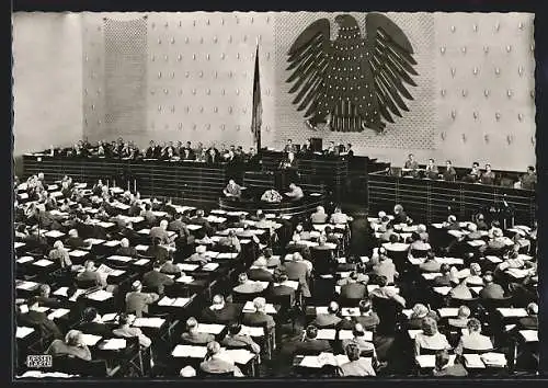 AK Bonn, Plenarsaal des Bundestages, Innenansicht